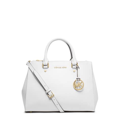 michael kors white saffiano leather satchel tote bag small handbag|michael kors saffiano tote bag.